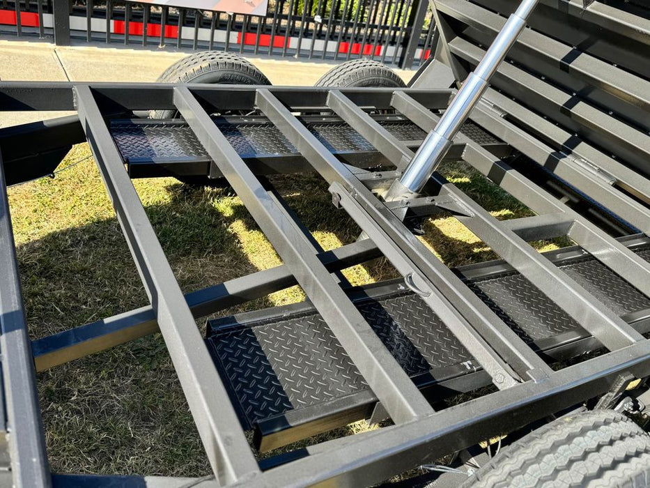 8x6 tipper trailer high sides with excavator use upgrades - 2.8T gvm