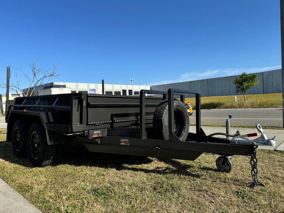 8x6 tipper trailer high sides with excavator use upgrades - 2.8T gvm