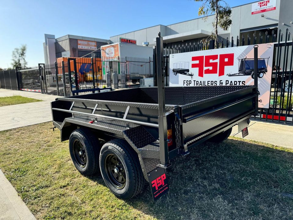 8x6 tipper trailer high sides with excavator use upgrades - 2.8T gvm