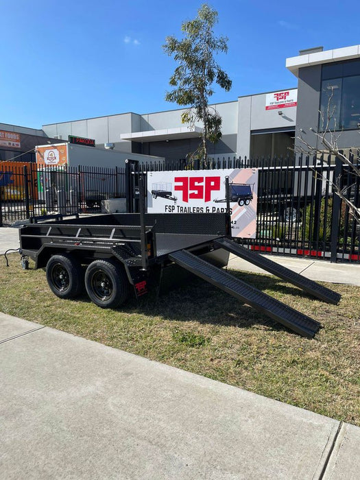 8x6 tipper trailer high sides with excavator use upgrades - 2.8T gvm
