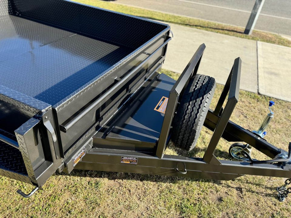 8x6 tipper trailer high sides with excavator use upgrades - 2.8T gvm