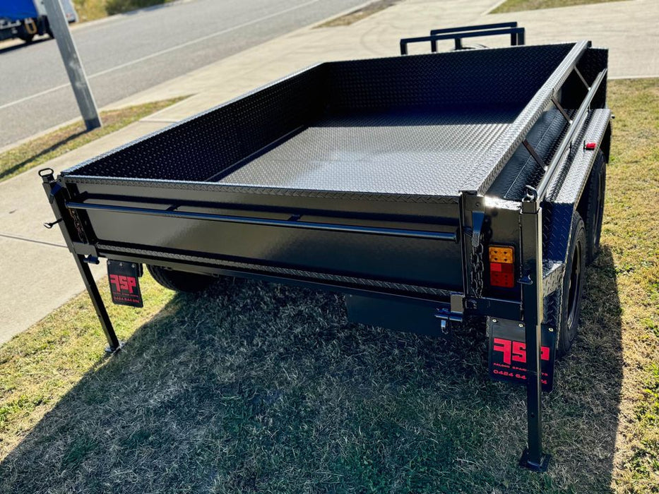 8x6 tipper trailer high sides with excavator use upgrades - 2.8T gvm