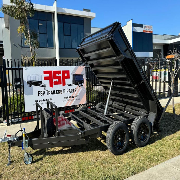 8x6 tipper trailer high sides with excavator use upgrades - 2.8T gvm