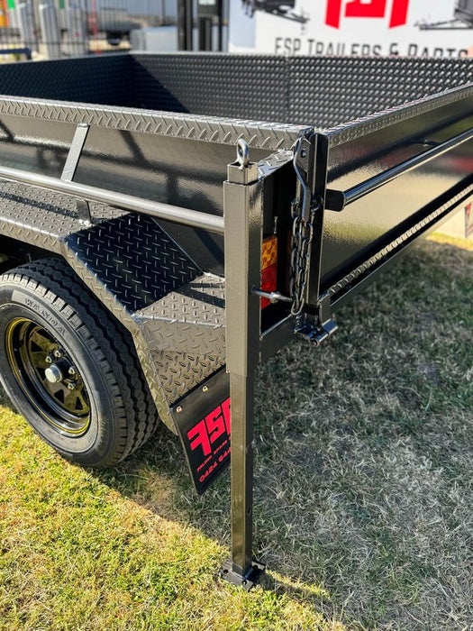 8x6 tipper trailer high sides with excavator use upgrades - 2.8T gvm