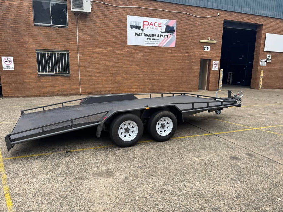 16x6.6 Car Trailer Beaver Tail With Sides