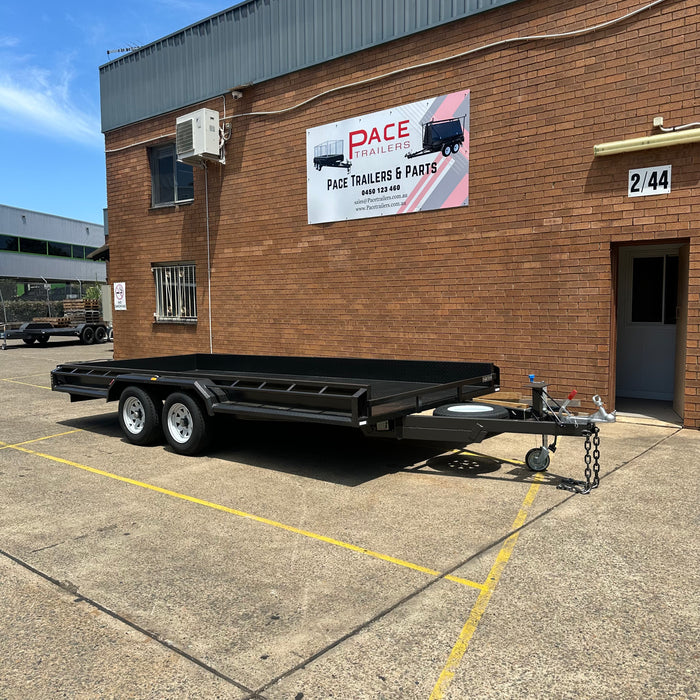16x6.6" Semi Flat Box Car Trailer