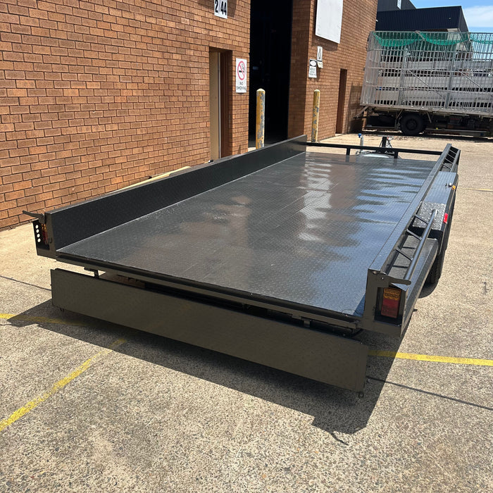 16x6.6" Semi Flat Box Car Trailer