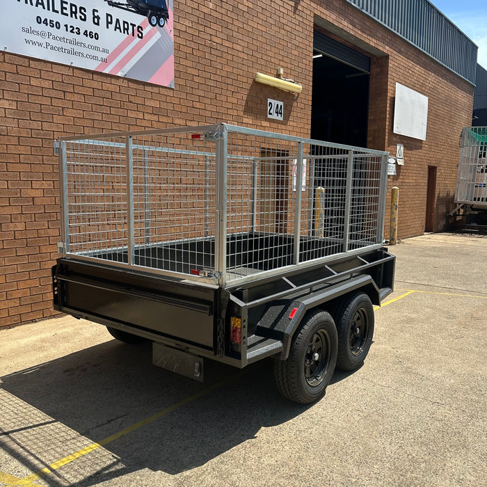 8x5 Box Trailer + 900mm High Cage