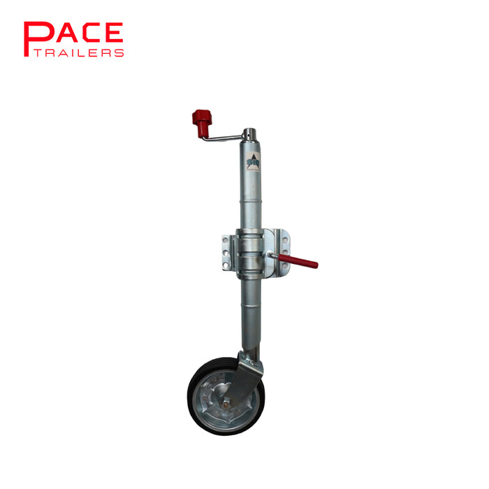 Jockey Wheel 8" Top Wind Zinc (Removable C Clamp)