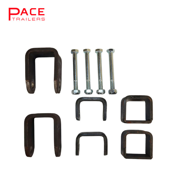 45mm Eye to Slipper Spring Hanger Kit (Tandem axle trailer)