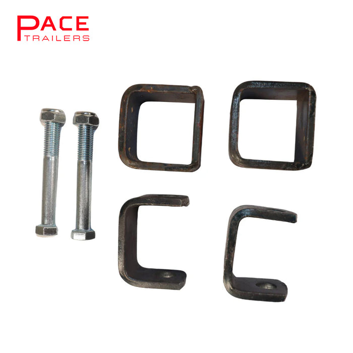 45mm Eye to Slipper Spring Hanger Kit (Single axle trailer)