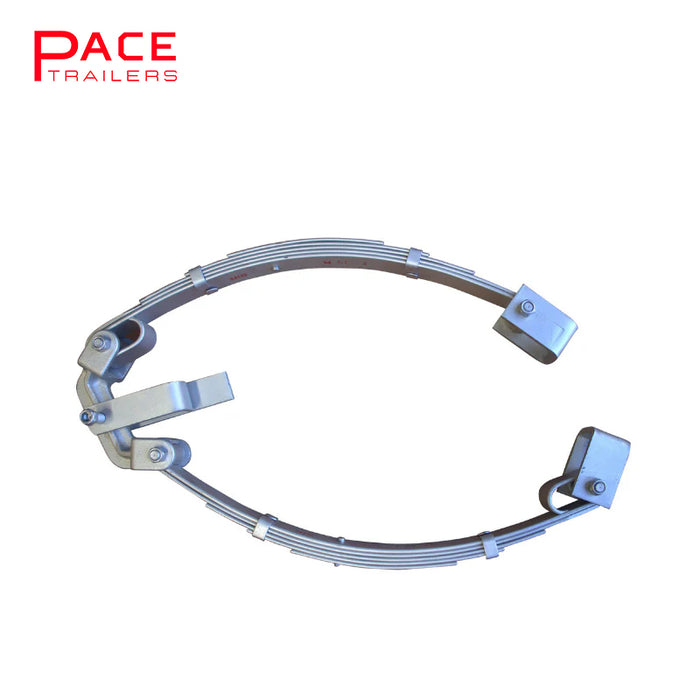 5 Leaf Rocker Roller Set Off-Centre Dacromat (60x6mm) (2000 Kg)-Complete Set