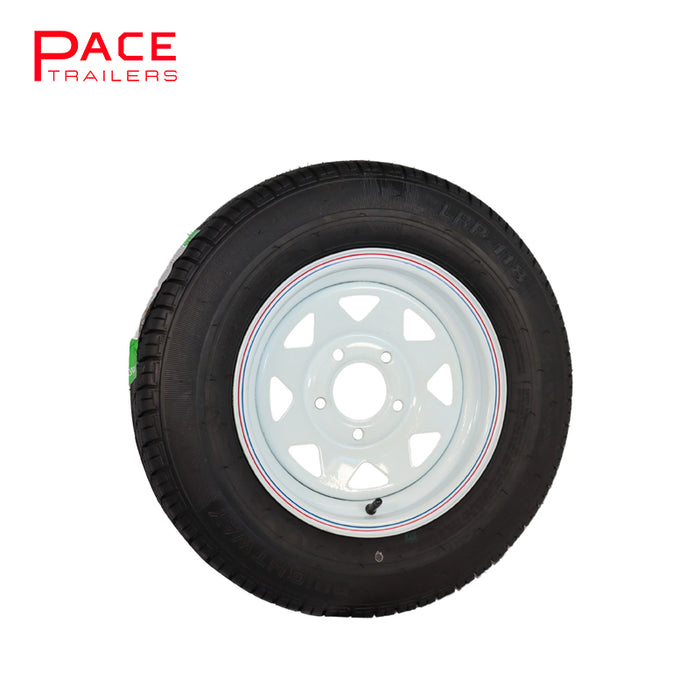 15x6" LC White Sunraysia Rim with Tyre 235/7515LT (CTA-060407)