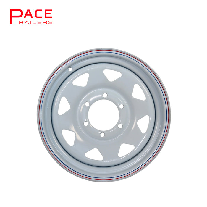 14x6" Landcruiser White Sunraysia Rim