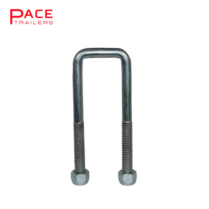 75x75mm Square U Bolts with Nyloc Nuts (1/2")