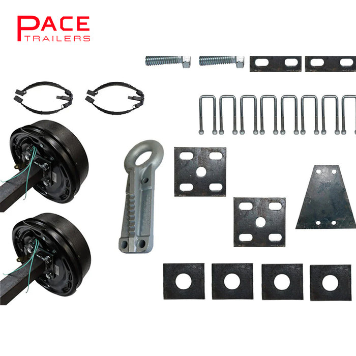 Diy Tandem Axle trailer parts 4500 Kg rated Solid beam axles