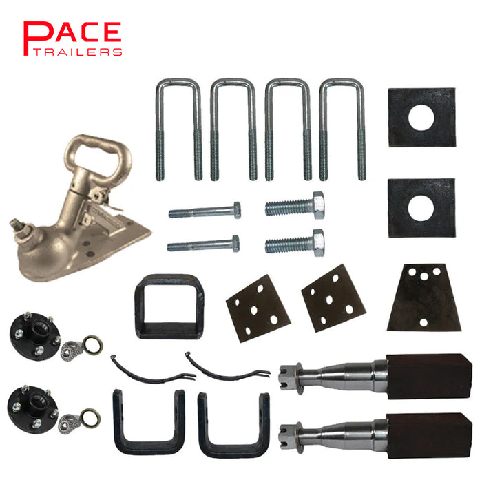 Diy Single Axle trailer kit 1000 Kg rated stub axles