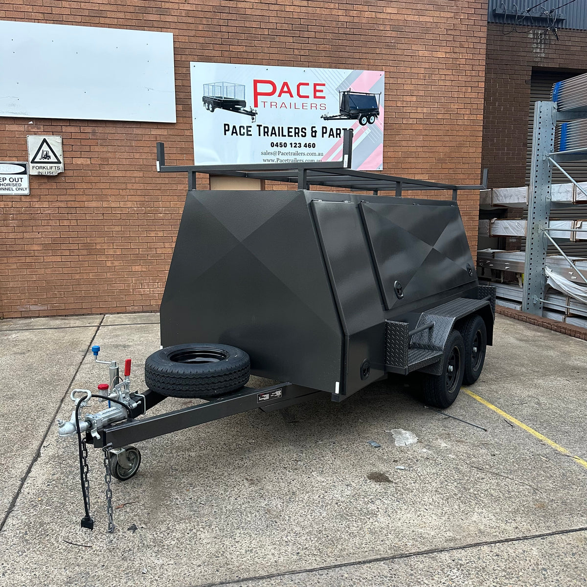 8x5 Tradesman Top Trailer with Slanted Compressor Box — Pace Trailers ...