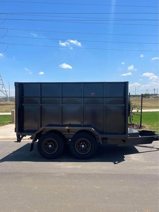 10'x6' tipper tandem trailer with slide in ramps and 1.5 m high sides - 4 ton gvm