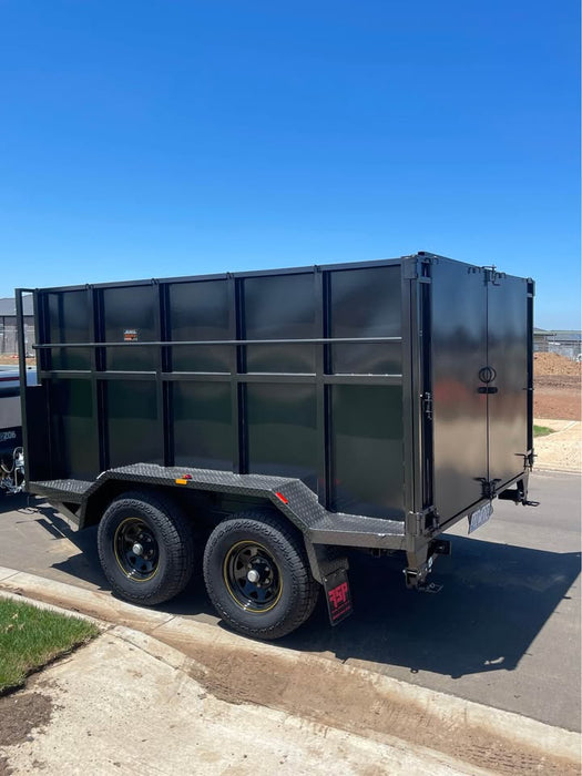 10'x6' tipper tandem trailer with slide in ramps and 1.5 m high sides - 4 ton gvm