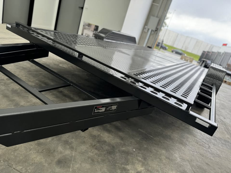 16'x6'6" Car Trailer Tandem Perforated Sheet Beaver Tail