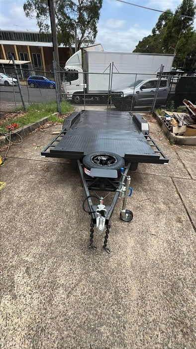 16'x6'6" Semi Flat Tandem Car Trailer With Alloy Wheels