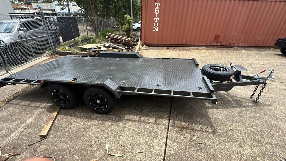 16'x6'6" Semi Flat Tandem Car Trailer With Alloy Wheels