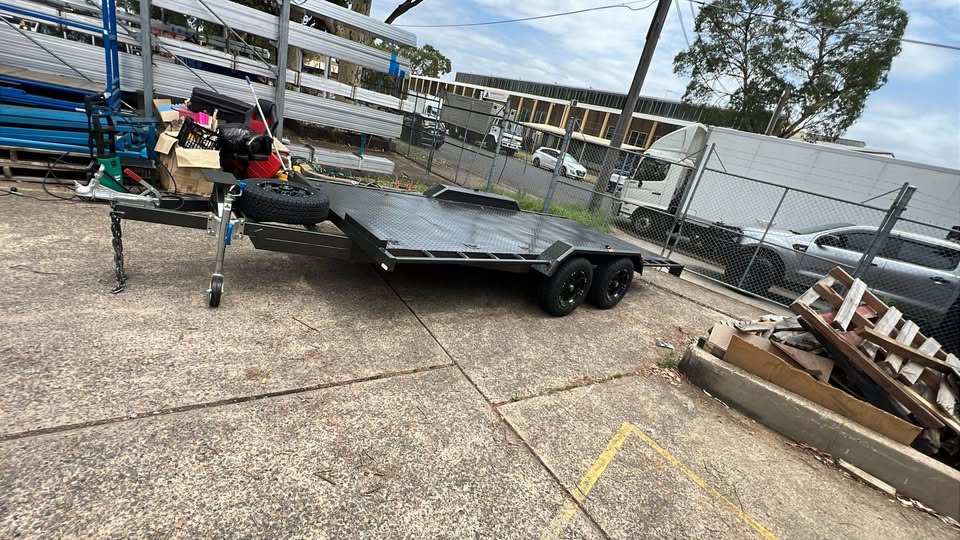 16'x6'6" Semi Flat Tandem Car Trailer With Alloy Wheels