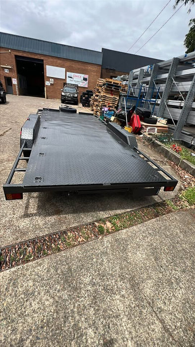 16'x6'6" Semi Flat Tandem Car Trailer With Alloy Wheels