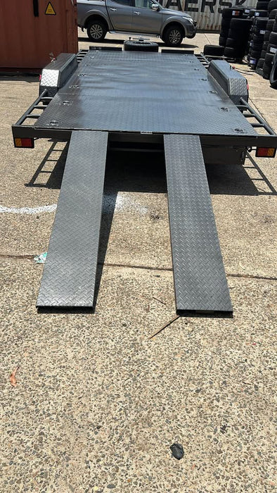 16'x6'6" Semi Flat Tandem Car Trailer With Alloy Wheels