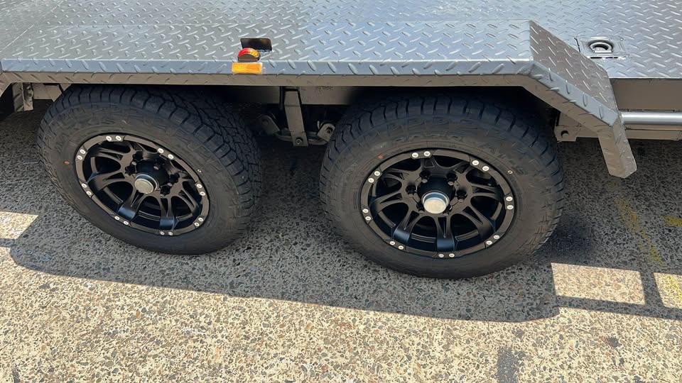 16'x6'6" Semi Flat Tandem Car Trailer With Alloy Wheels