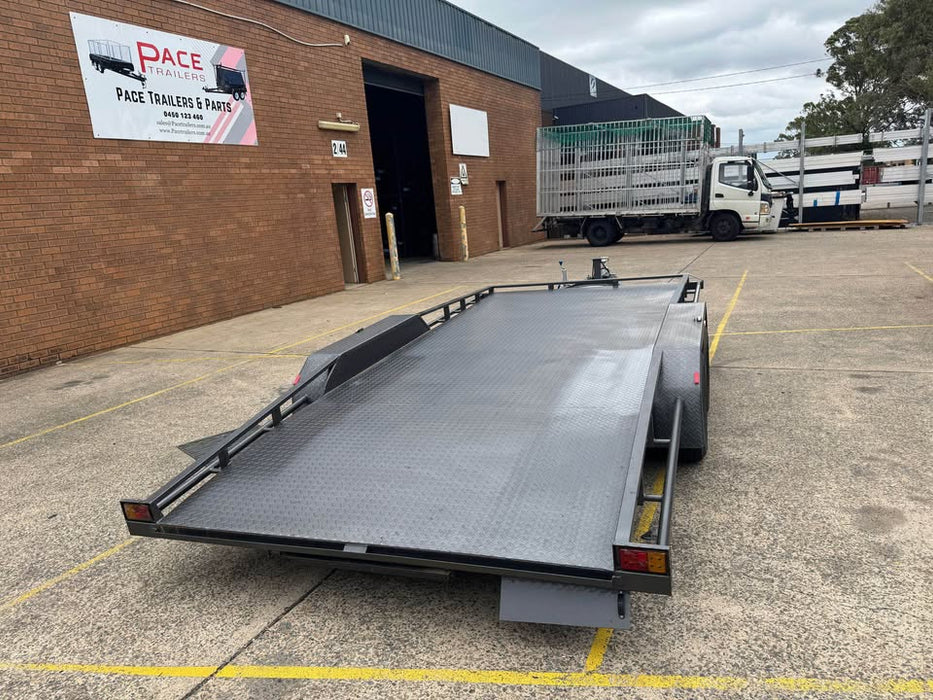 16x6.6 Car Trailer Beaver Tail With Sides