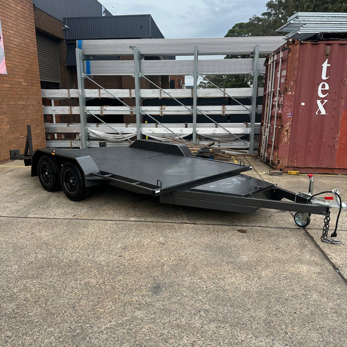 14ft Heavy-Duty Semi-Flat Car Trailer