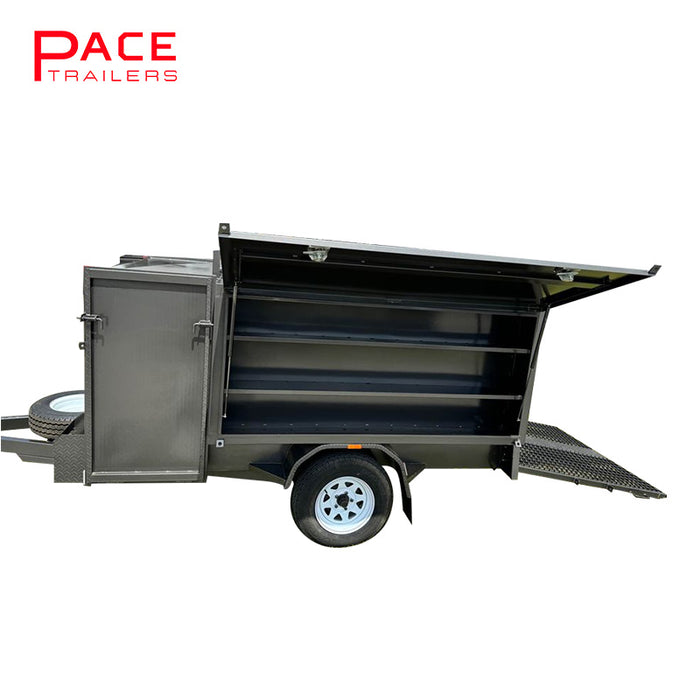 7x5 Lawn Mower Gardener Trailer 1400 kg GVM with Grip Mesh Ramp