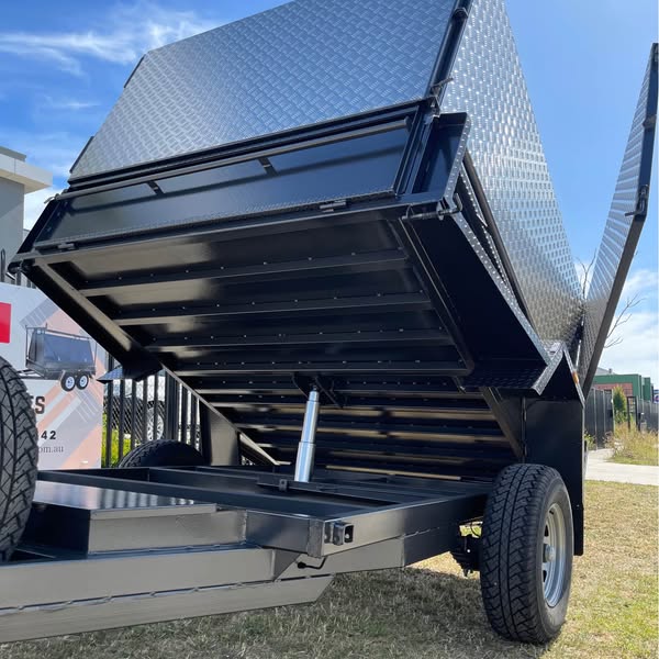 8x6 tipper trailer single axle 2 ton gvm