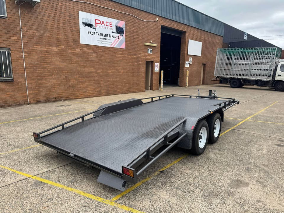 16x6.6 Car Trailer Beaver Tail With Sides