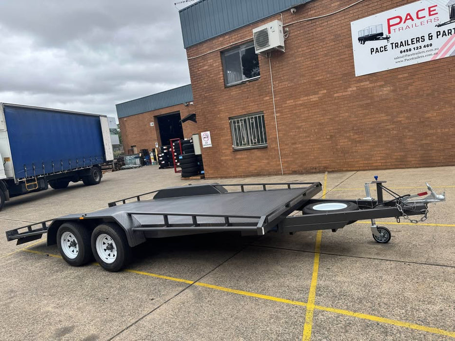 16x6.6 Car Trailer Beaver Tail With Sides