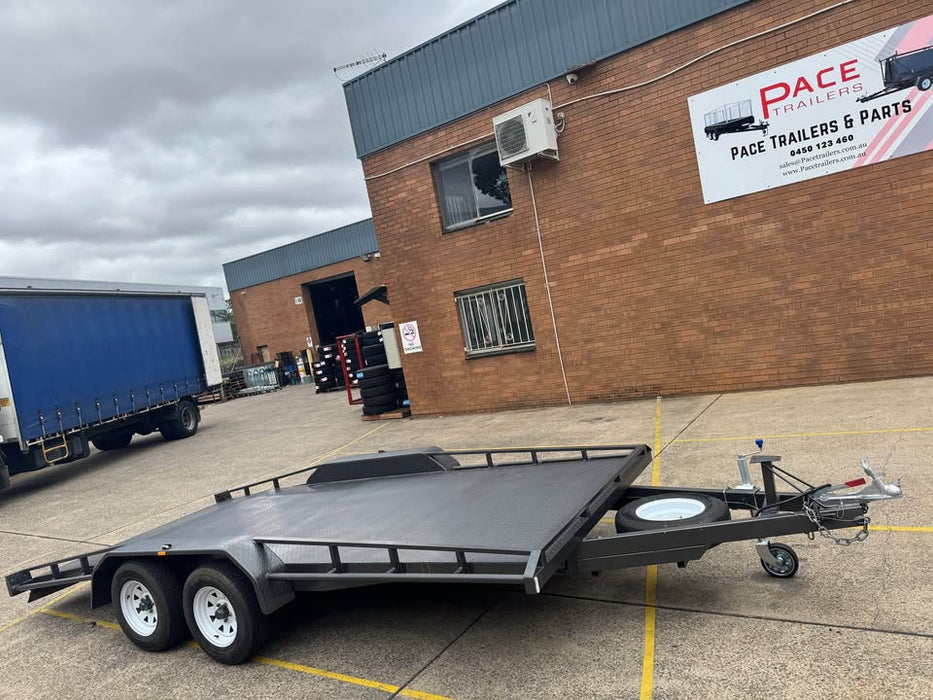 16x6.6 Car Trailer Beaver Tail With Sides