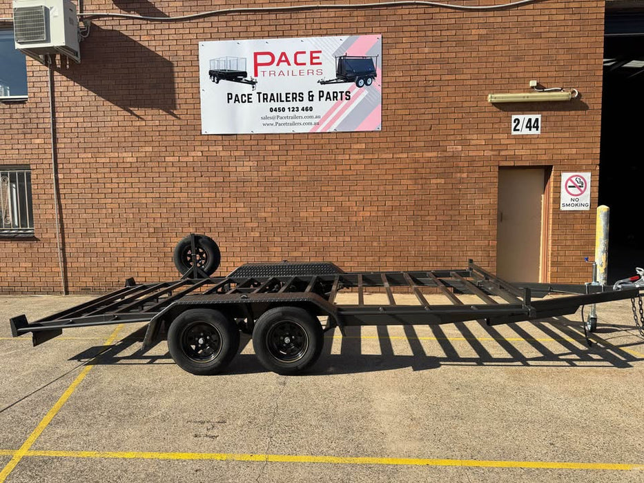 16'x6'6" Car Trailer Beaver Tail without steel sheets on top