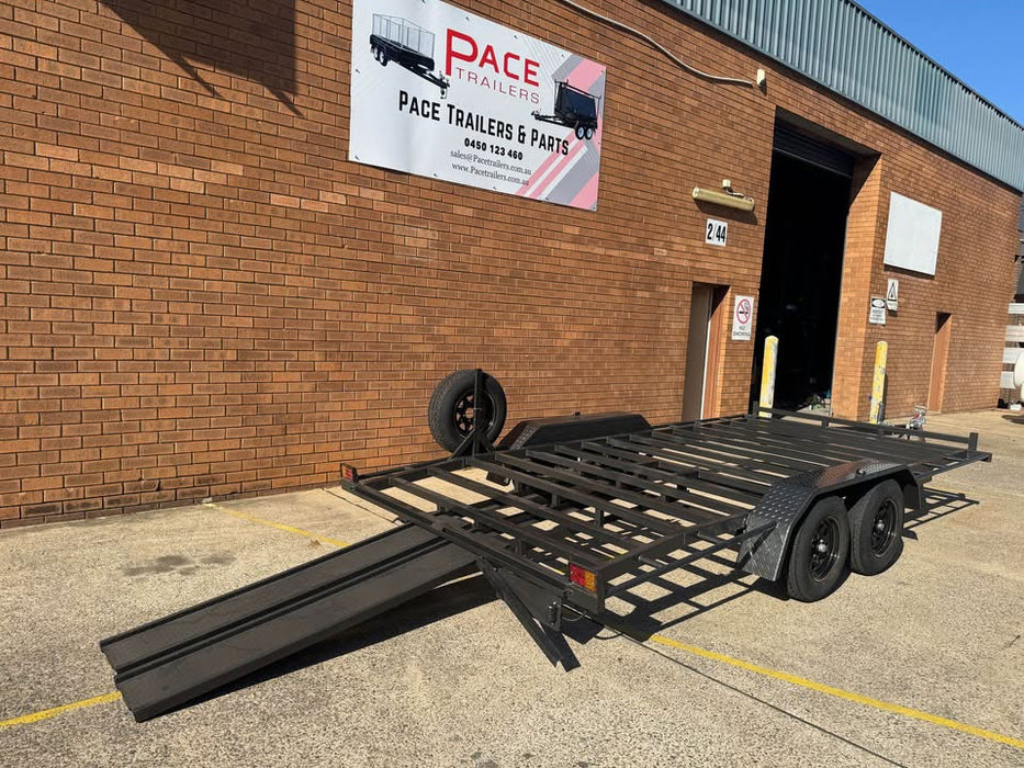 16'x6'6" Car Trailer Beaver Tail without steel sheets on top
