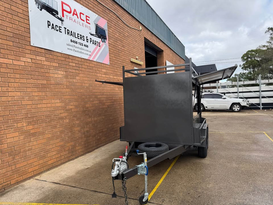 8x5 Tradesman Top Trailer Square Design with Full Back Door