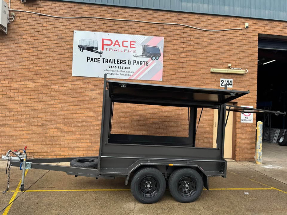8x5 Tradesman Top Trailer Square Design with Full Back Door
