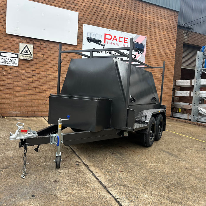 8x5 Tradesman Top Trailer with Centre Locking, Storage Drawers & Compressor Box