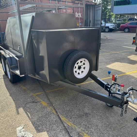 8x5 tandem tradesman top one pc design full back door trailer, 2 ton gvm