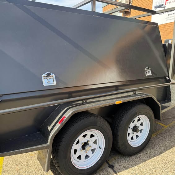 8x5 tandem tradesman top one pc design full back door trailer, 2 ton gvm