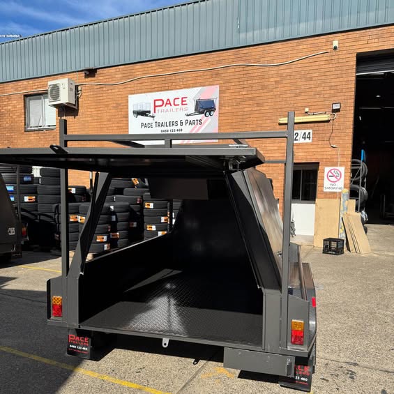 8x5 tandem tradesman top one pc design full back door trailer, 2 ton gvm