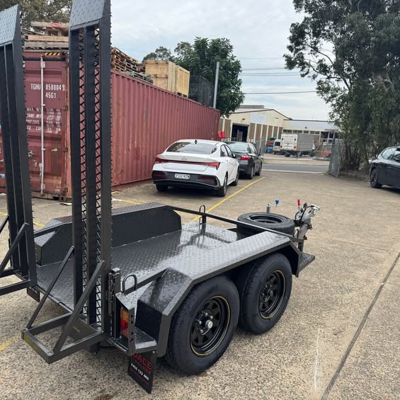 7x4 scissor lift, plant & equipment trailer -2 t gvm