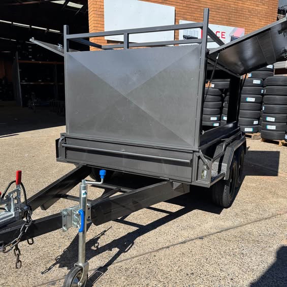 8x5 tandem tradesman top trailer, two pc square design, 2 ton gvm