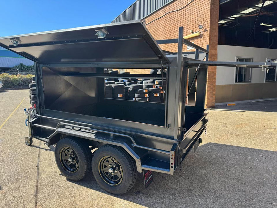 8x5 Tandem Tradesman Top Trailer, Two Piece Square Design