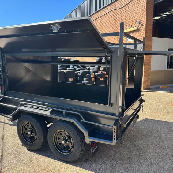 8x5 tandem tradesman top trailer, two pc square design, 2 ton gvm